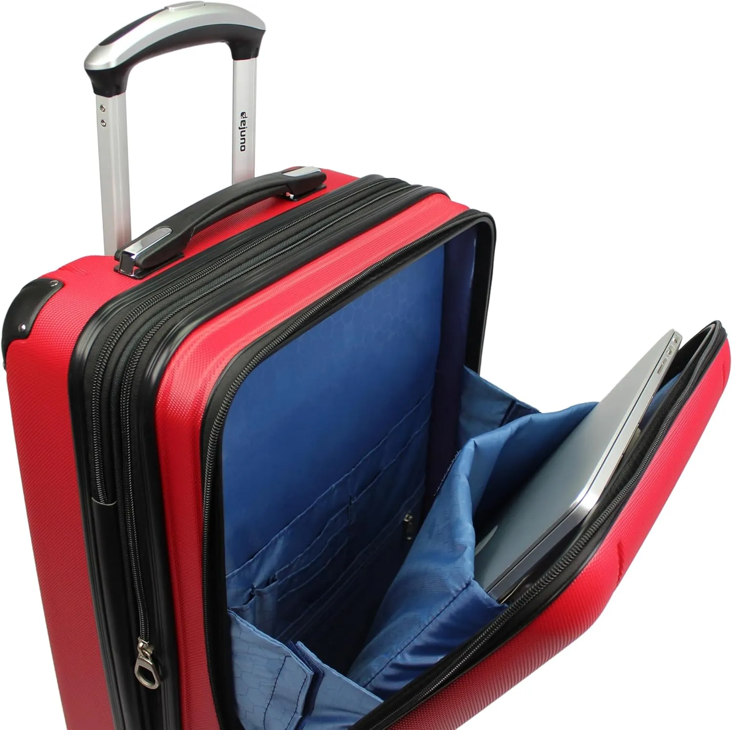 World Traveler Dejuno Compact Luggage with Laptop Pocket-Red, Carry-On 20-Inch, Red, Carry-On 20-Inch, Dejuno Compact 20" Carry-on Luggage With Laptop Pocket - Red